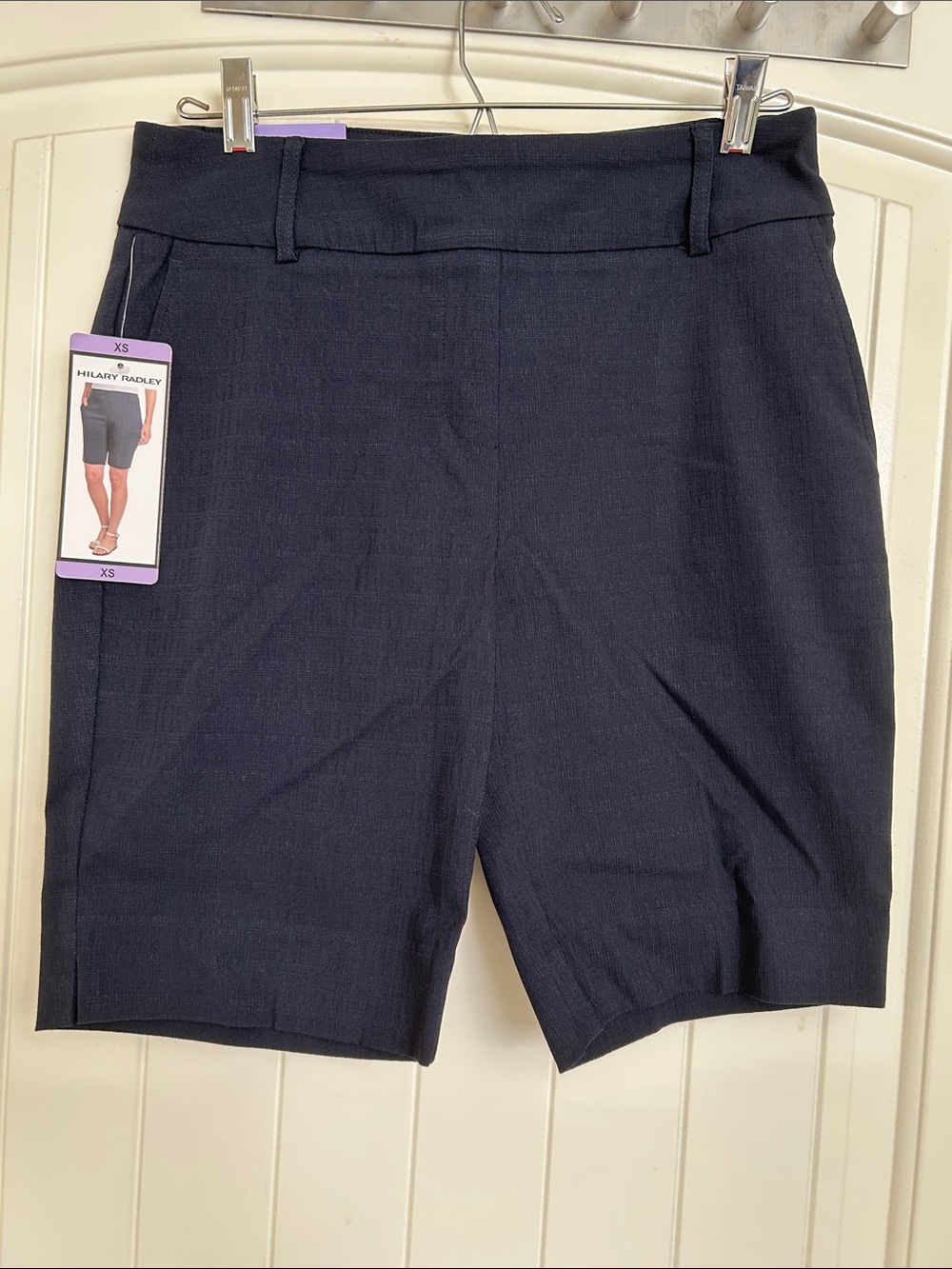 Hilary Radley Dark Navy Tailored Bermuda Shorts